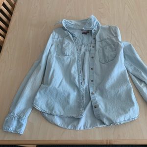 Merona blue button up small